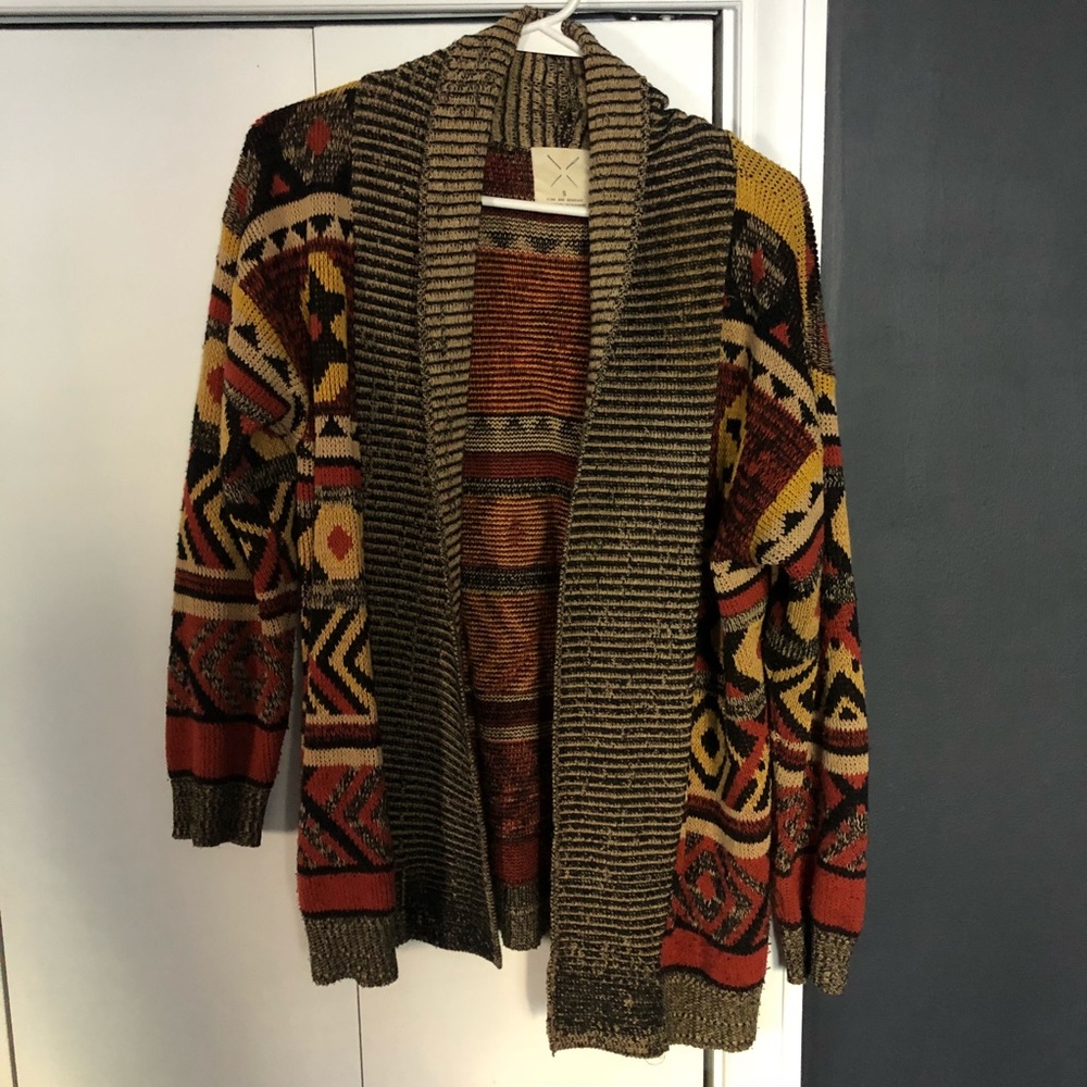 Printed Cardigan Sweater